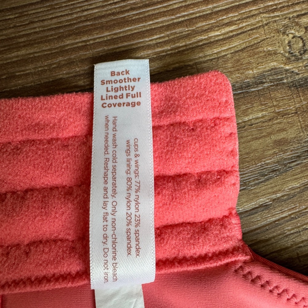 Cacique Back Smoother Lightly Lined Full Coverage Bra 42DDD Pink Coral - Picture 8 of 9